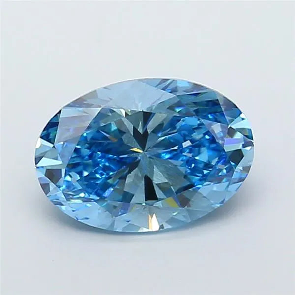 3.53ct Oval Lab Grown Diamond (Colour Fancy Vivid Blue, Clarity SI1, IGI Certified)