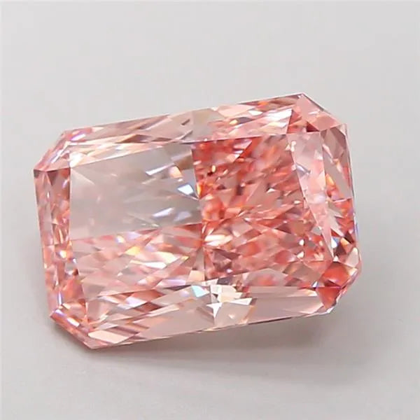 3.53ct Radiant Lab Grown Diamond (Colour Fancy Vivid Pink, Clarity VVS2, IGI Certified)
