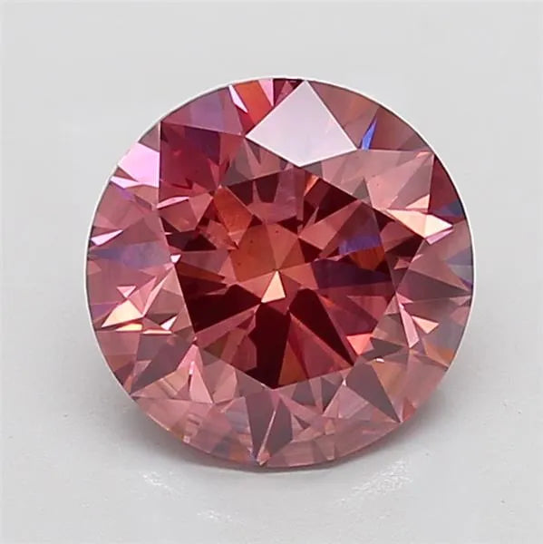 3.53ct Round Lab Grown Diamond (Colour Fancy Intense Brown Pink, Clarity SI1, Cut ID, IGI Certified)