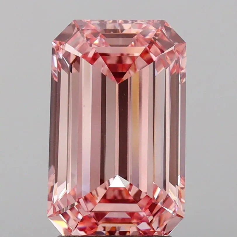 3.54ct Emerald Lab Grown Diamond (Colour Fancy Intense Pink, Clarity VS1, IGI Certified)