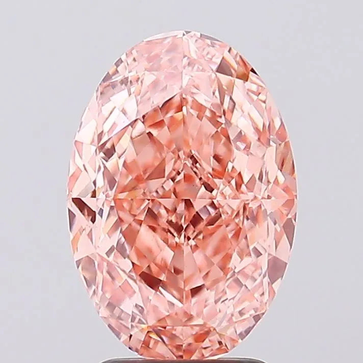 3.54ct Oval Lab Grown Diamond (Colour Fancy Vivid Pink, Clarity VS1, IGI Certified)