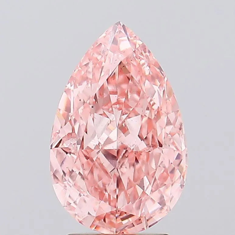 3.54ct Pear Lab Grown Diamond (Colour Fancy Vivid Pink, Clarity VS2, IGI Certified)