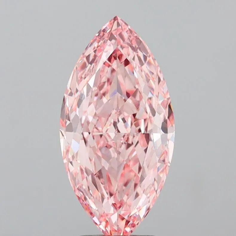 3.55ct Marquise Lab Grown Diamond (Colour Fancy Vivid Pink, Clarity VVS2, IGI Certified)