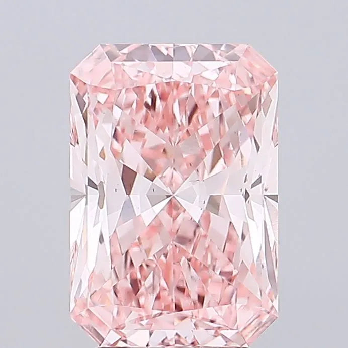 3.55ct Radiant Lab Grown Diamond (Colour Fancy Vivid Pink, Clarity VS1, IGI Certified)