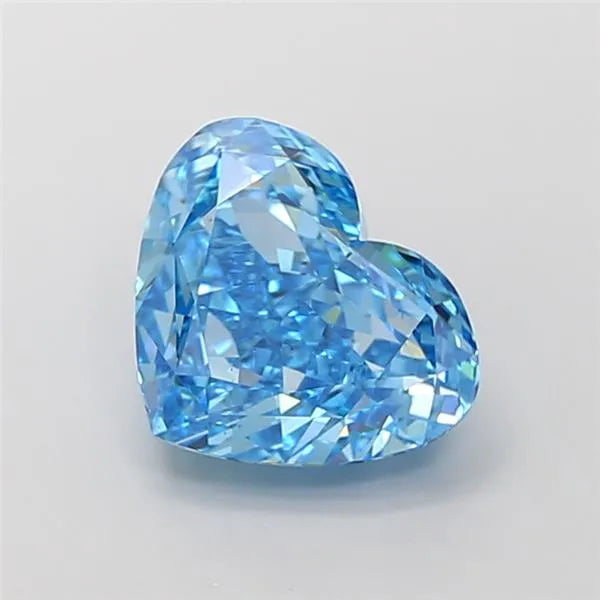 3.56ct Heart Lab Grown Diamond (Colour Fancy Vivid Blue, Clarity VS2, IGI Certified)