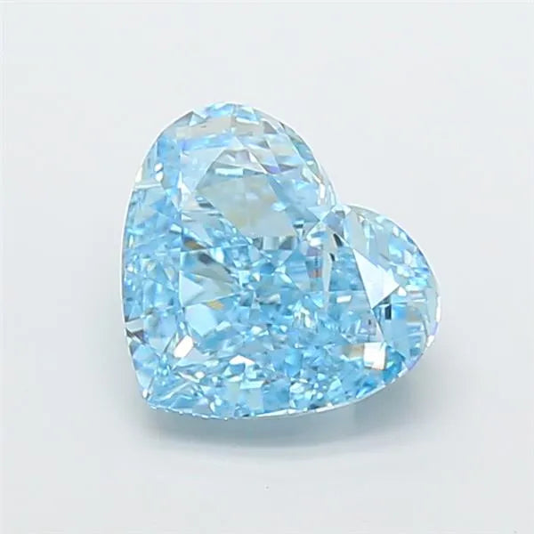 3.57ct Heart Lab Grown Diamond (Colour Fancy Vivid Blue, Clarity VS2, IGI Certified)