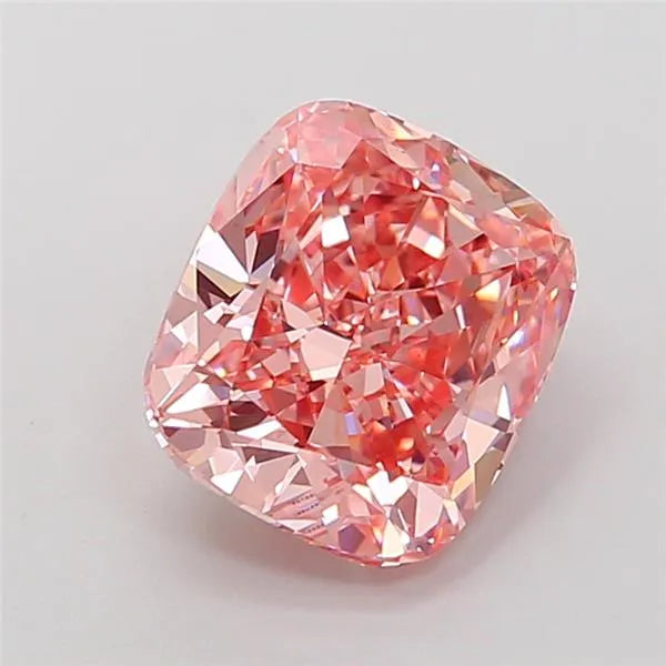 3.58ct Cushion modified Lab Grown Diamond (Colour Fancy Intense Pink, Clarity VS1, IGI Certified)