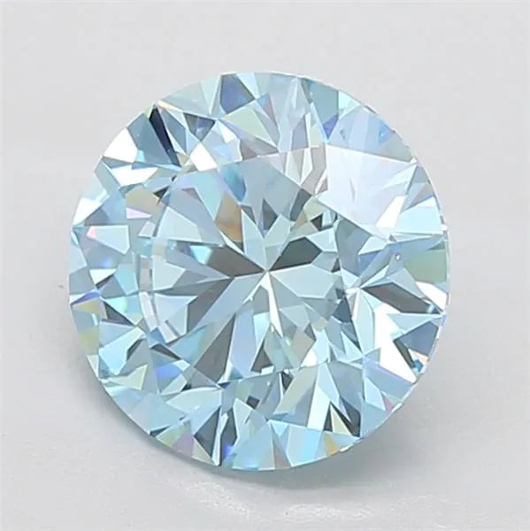 3.58ct Round Lab Grown Diamond (Colour Fancy Vivid Blue, Clarity VS1, Cut ID, IGI Certified)