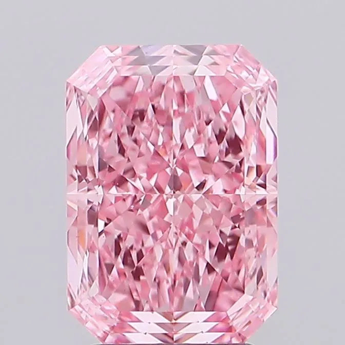 3.59ct Radiant Lab Grown Diamond (Colour Fancy Vivid Pink, Clarity VVS2, IGI Certified)