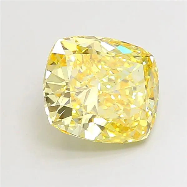 3.60ct Cushion modified Lab Grown Diamond (Colour Fancy Intense Yellow, Clarity VS2, IGI Certified)