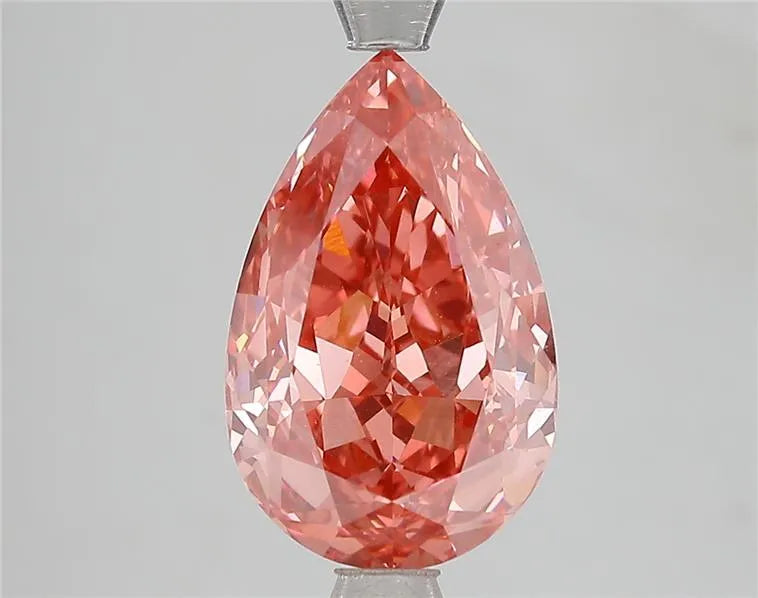 3.60ct Pear Lab Grown Diamond (Colour Fancy Vivid Pink, Clarity VVS2, IGI Certified)