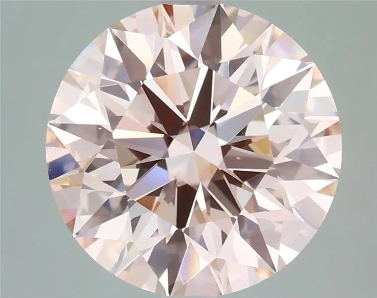 3.60ct Round Lab Grown Diamond (Colour Fancy Light Brown Pink, Clarity VS1, Cut ID, IGI Certified)