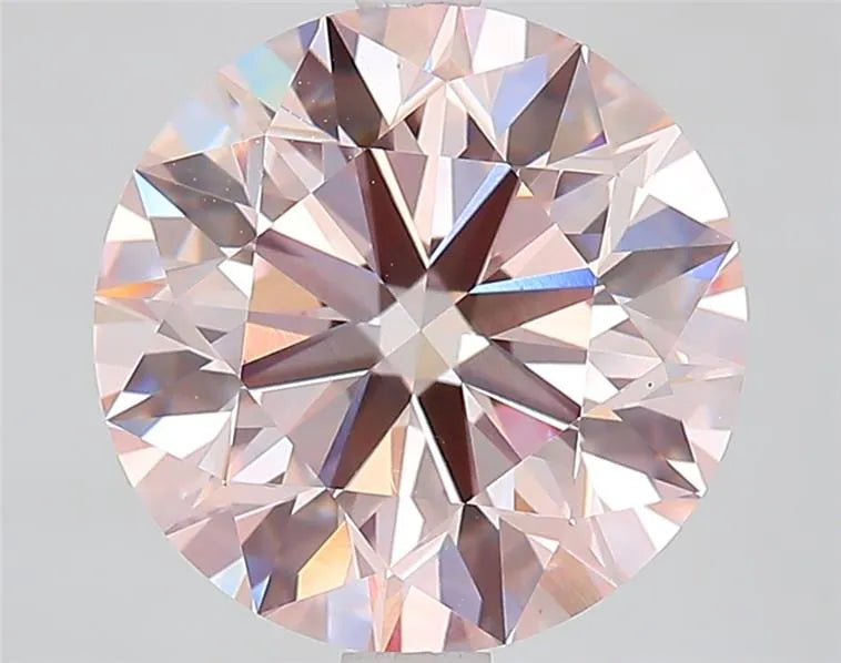 3.60ct Round Lab Grown Diamond (Colour Fancy Pink, Clarity VS1, Cut ID, IGI Certified)