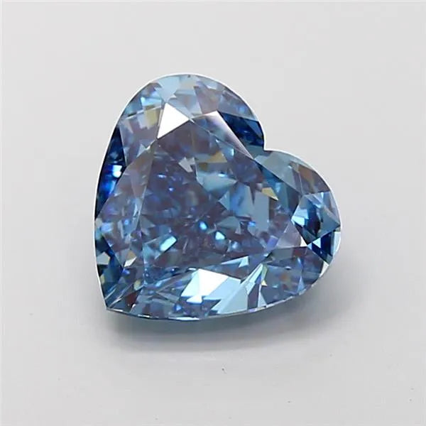 3.62ct Heart Lab Grown Diamond (Colour Fancy Vivid Blue, Clarity VS1, IGI Certified)