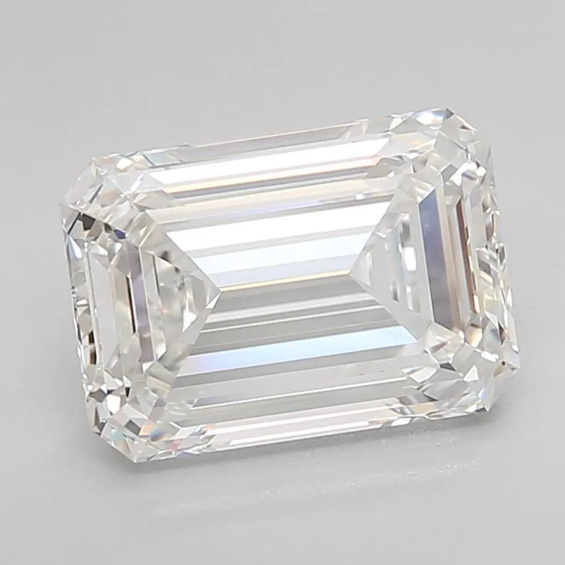 3.65ct Emerald Lab Grown Diamond (Colour F, Clarity IF, Cut EX, IGI Certified)