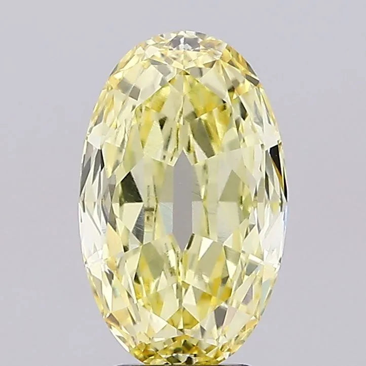 3.65ct Oval Lab Grown Diamond (Colour Fancy Yellow, Clarity VVS2, IGI Certified)
