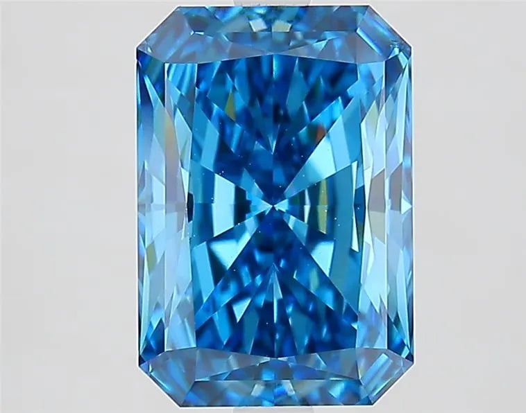 3.67ct Radiant Lab Grown Diamond (Colour Fancy Vivid Blue, Clarity VVS2, IGI Certified)