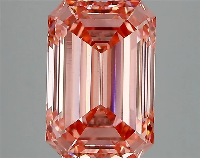 3.68ct Emerald Lab Grown Diamond (Colour Fancy Vivid Pink, Clarity VS1, IGI Certified)