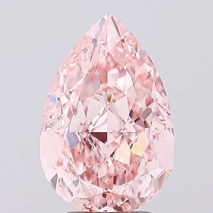 3.73ct Pear Lab Grown Diamond (Colour Fancy Intense Pink, Clarity VS1, IGI Certified)
