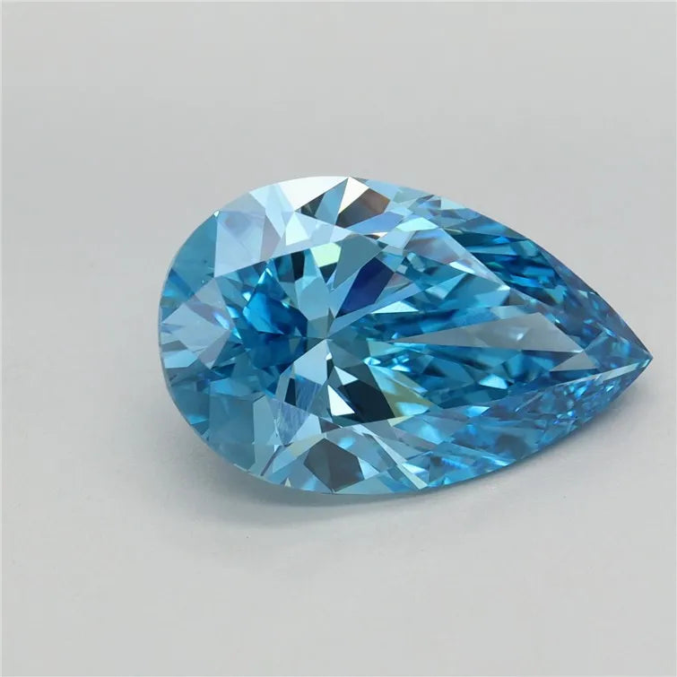 3.76ct Pear Lab Grown Diamond (Colour Fancy Vivid Blue, Clarity VVS2, IGI Certified)