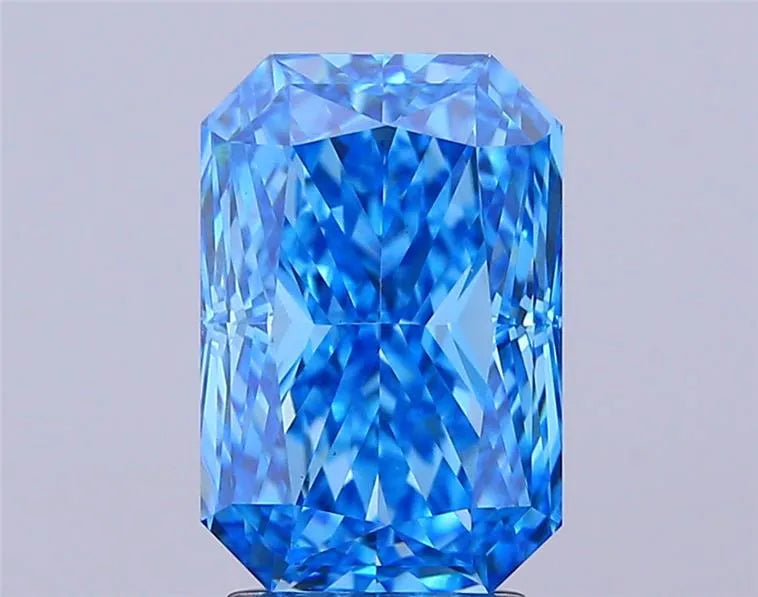 3.82ct Radiant Lab Grown Diamond (Colour Fancy Vivid Blue, Clarity VS1, IGI Certified)