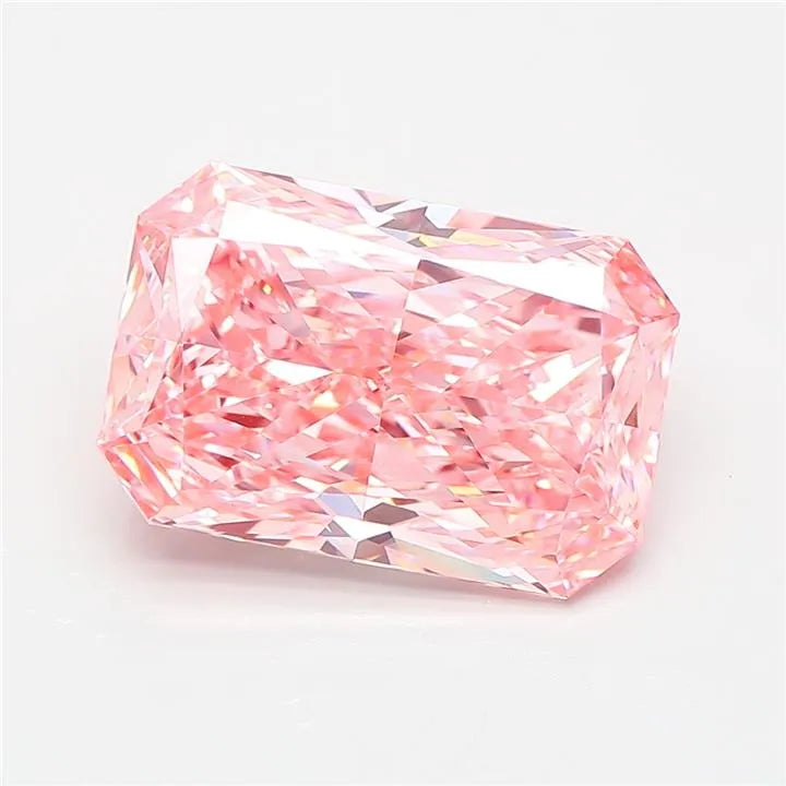 3.91ct Radiant Lab Grown Diamond (Colour Fancy Vivid Pink, Clarity VVS2, IGI Certified)