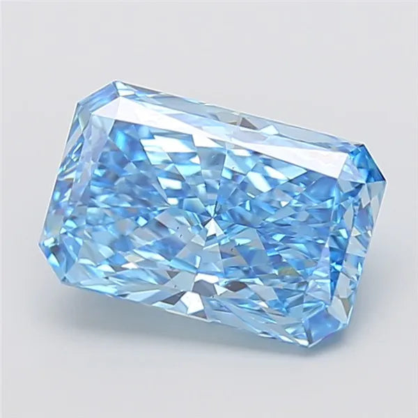 3.97ct Radiant Lab Grown Diamond (Colour Fancy Vivid Blue, Clarity VS2, IGI Certified)