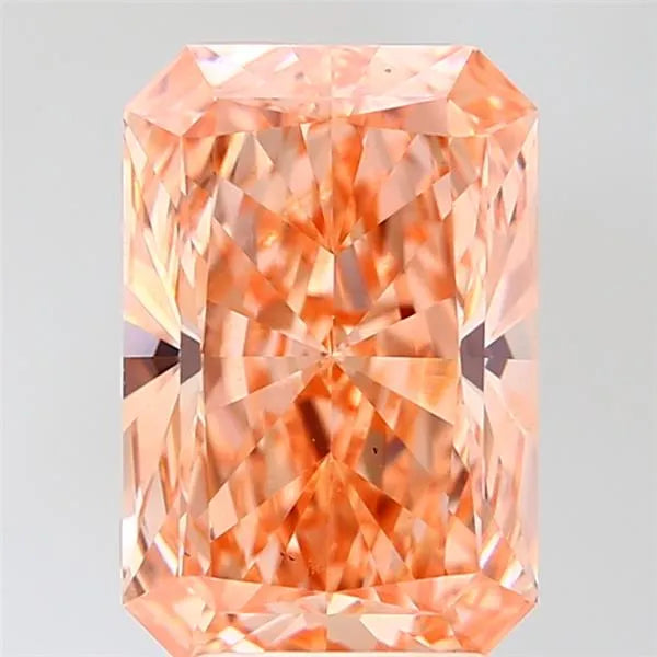 3.99ct Radiant Lab Grown Diamond (Colour Fancy Vivid Pinkish Orange, Clarity VS1, IGI Certified)