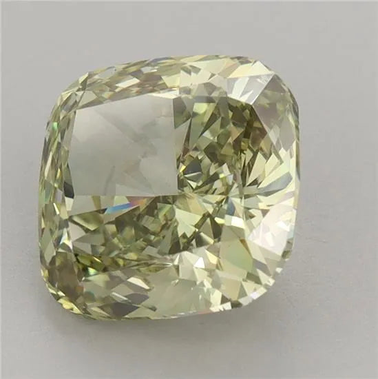 3.59ct Cushion modified Lab Grown Diamond (Colour Fancy Vivid Green, Clarity VVS2, IGI Certified)