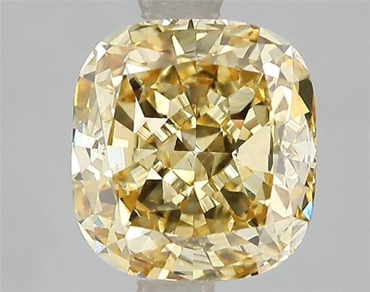 3.02ct Cushion modified Lab Grown Diamond (Colour Fancy Intense Yellow, Clarity VS2, IGI Certified)