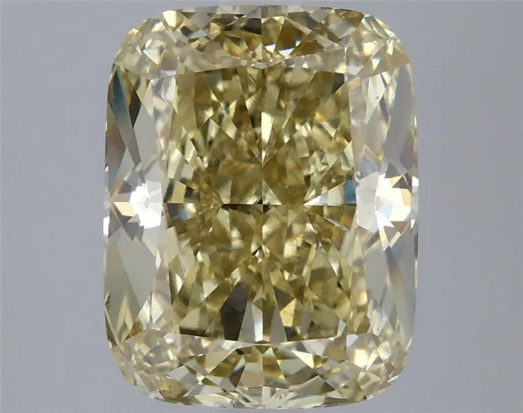 4.00ct Cushion modified Lab Grown Diamond (Colour Fancy Intense Yellow, Clarity VS1, IGI Certified)