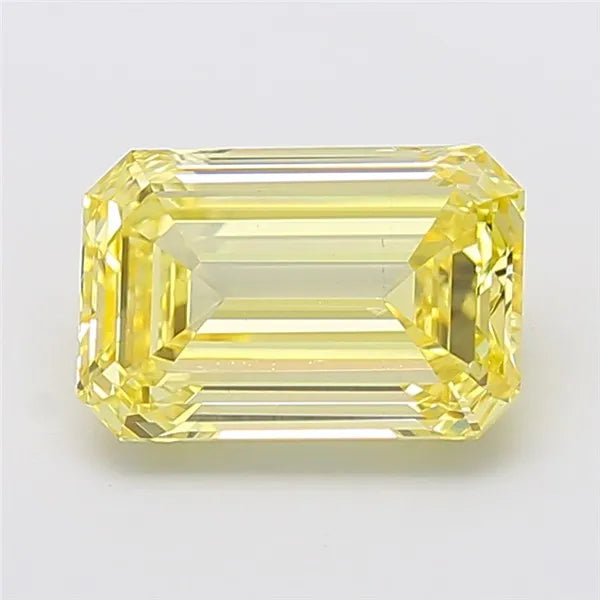 4.00ct Emerald Lab Grown Diamond (Colour Fancy Intense Yellow, Clarity VS1, IGI Certified)