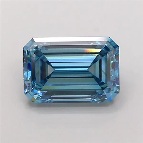 4.00ct Emerald Lab Grown Diamond (Colour Fancy Vivid Blue, Clarity VS1, IGI Certified)