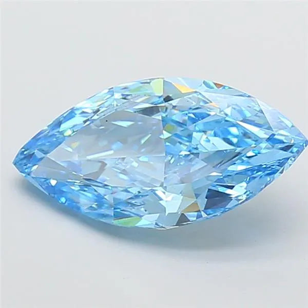 4.00ct Marquise Lab Grown Diamond (Colour Fancy Vivid Blue, Clarity VS1, IGI Certified)