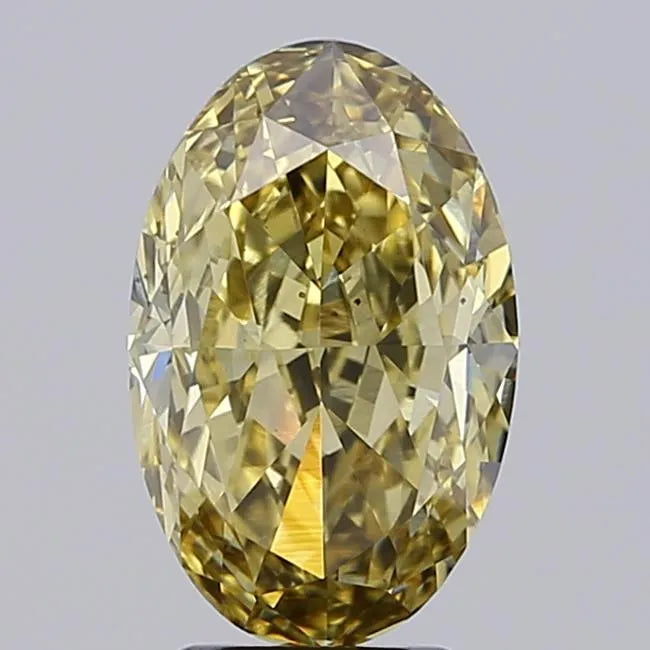 4.00ct Oval Lab Grown Diamond (Colour Fancy Intense Yellow, Clarity SI1, IGI Certified)