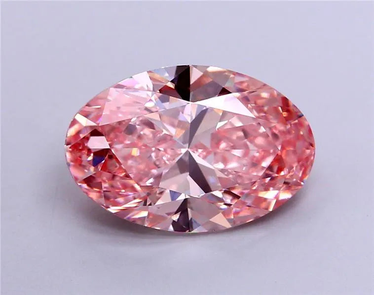 4.00ct Oval Lab Grown Diamond (Colour Fancy Vivid Pink, Clarity VS1, IGI Certified)