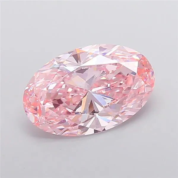 4.00ct Oval Lab Grown Diamond (Colour Fancy Vivid Pink, Clarity VS1, IGI Certified)