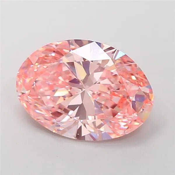 4.00ct Oval Lab Grown Diamond (Colour Fancy Vivid Pink, Clarity VS2, IGI Certified)