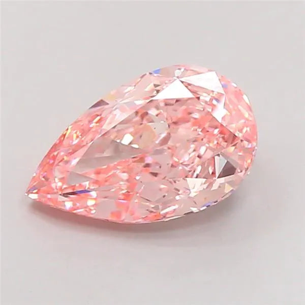 4.00ct Pear Lab Grown Diamond (Colour Fancy Vivid Pink, Clarity VS2, IGI Certified)