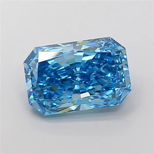 4.00ct Radiant Lab Grown Diamond (Colour Fancy Vivid Blue, Clarity VS1, IGI Certified)