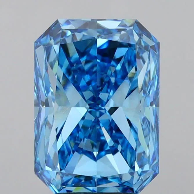 4.00ct Radiant Lab Grown Diamond (Colour Fancy Vivid Blue, Clarity VS1, IGI Certified)