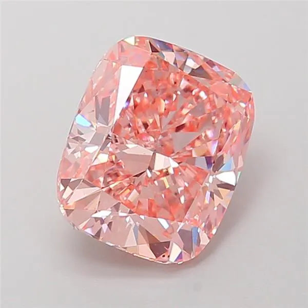 4.01ct Cushion modified Lab Grown Diamond (Colour Fancy Vivid Pink, Clarity VS2, IGI Certified)
