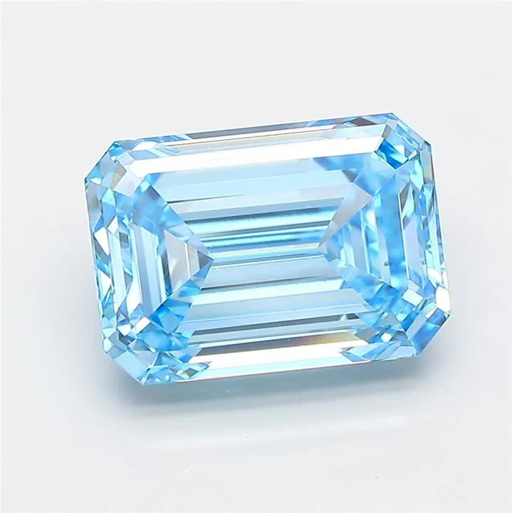 4.01ct Emerald Lab Grown Diamond (Colour Fancy Vivid Blue, Clarity VS1, IGI Certified)