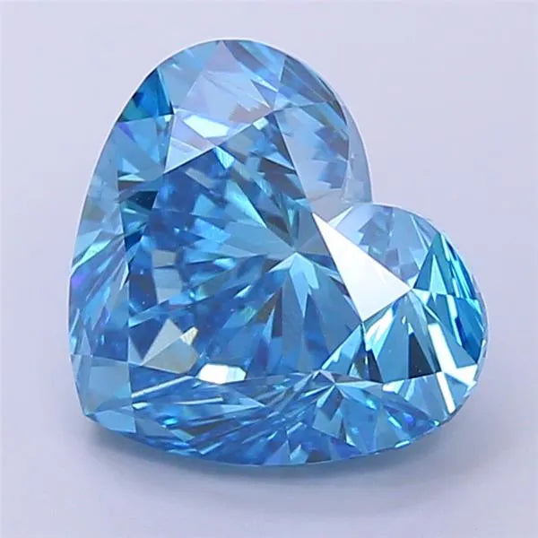 4.01ct Heart Lab Grown Diamond (Colour Fancy Vivid Blue, Clarity VS1, IGI Certified)