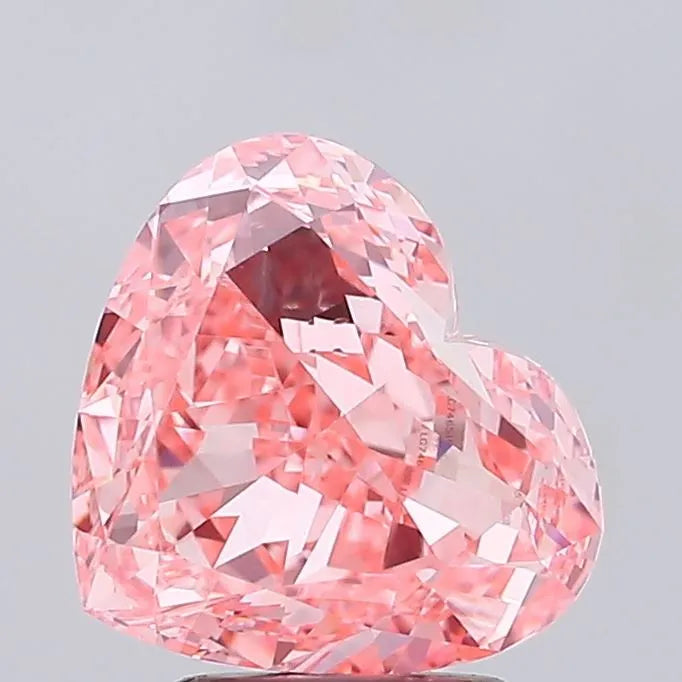 4.01ct Heart Lab Grown Diamond (Colour Fancy Vivid Pink, Clarity VS1, IGI Certified)