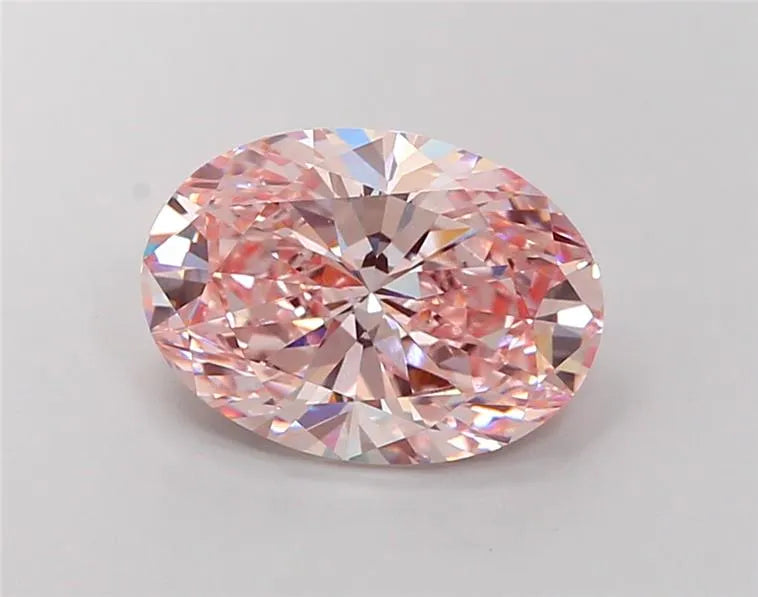 4.01ct Oval Lab Grown Diamond (Colour Fancy Intense Pink, Clarity VVS2, IGI Certified)