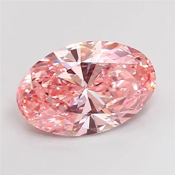 4.01ct Oval Lab Grown Diamond (Colour Fancy Vivid Pink, Clarity VS1, IGI Certified)