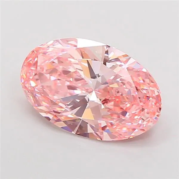 4.01ct Oval Lab Grown Diamond (Colour Fancy Vivid Pink, Clarity VVS2, IGI Certified)