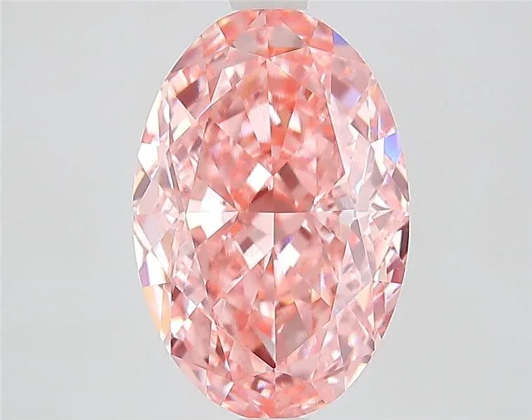 4.01ct Oval Lab Grown Diamond (Colour Fancy Vivid Pink, Clarity VVS2, IGI Certified)