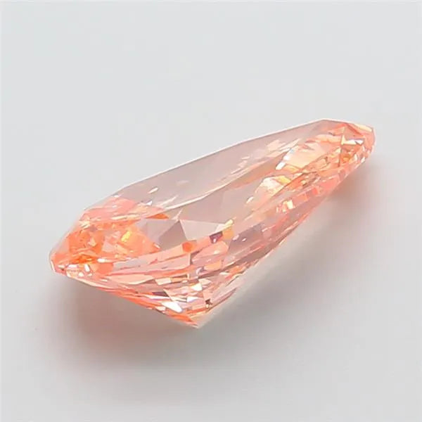 4.01ct Pear Lab Grown Diamond (Colour Fancy Vivid Orange Pink, Clarity VS2, IGI Certified)
